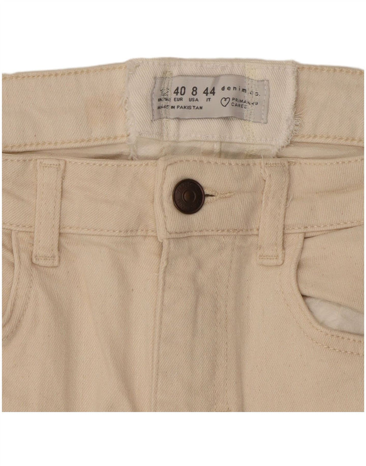 Zara Womens Cropped Jeans EU 40 Medium W28 L25 Beige