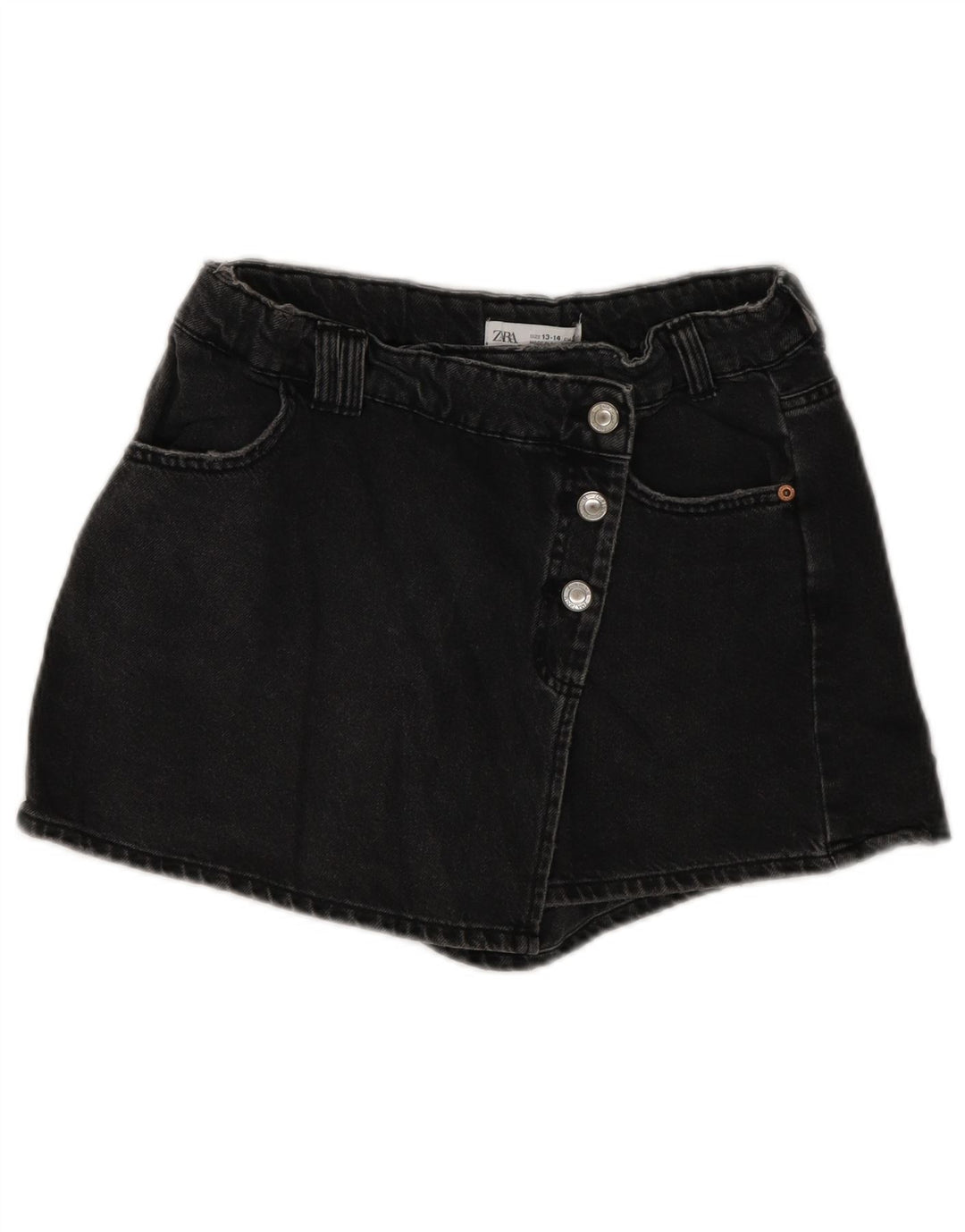 Zara Girls Denim Shorts 13-14 Years W28 Grey