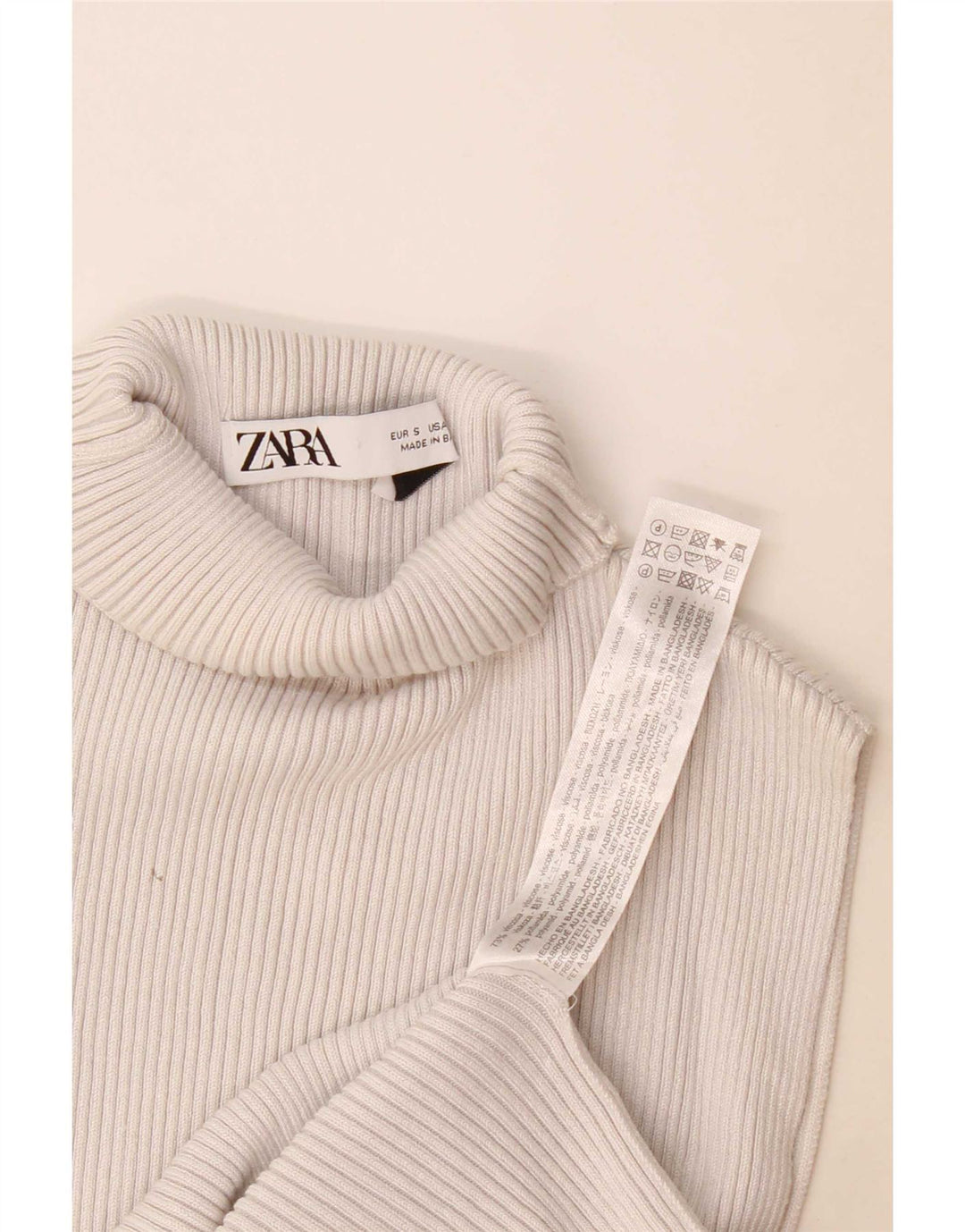 Zara Womens Vest Top UK 8 Small Grey Viscose