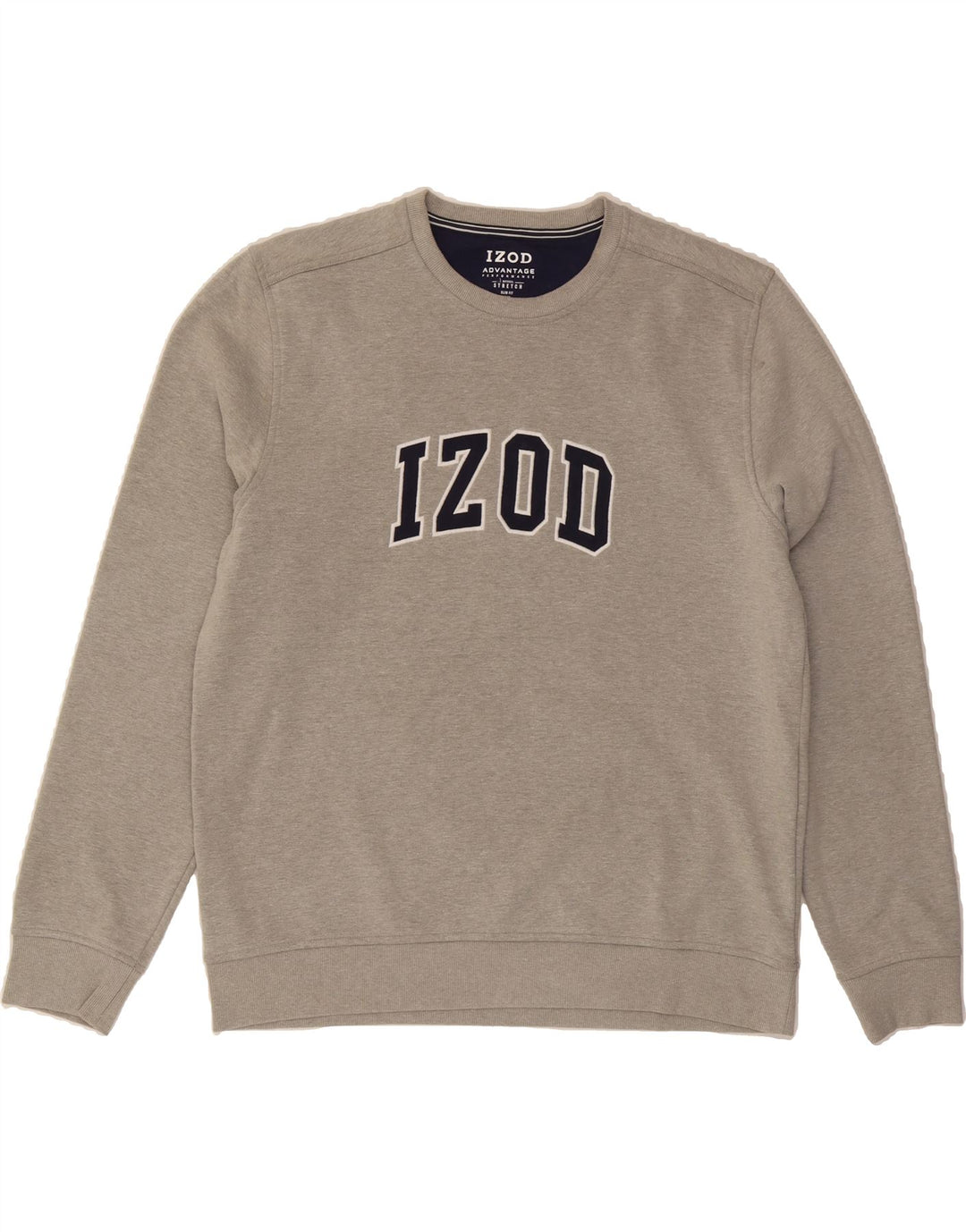 IZOD Mens Slim Fit Graphic Sweatshirt Jumper 2XL Grey Cotton Vintage Izod and Second-Hand Izod from Messina Hembry 