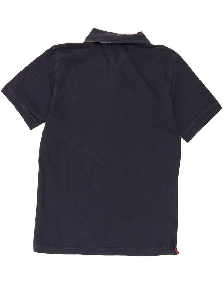 TOMMY HILFIGER Mens Polo Shirt Medium Navy Blue Cotton Vintage Tommy Hilfiger and Second-Hand Tommy Hilfiger from Messina Hembry 