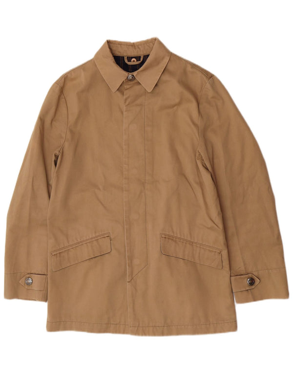 Barba Mens Overcoat IT 46 Small Beige Cotton
