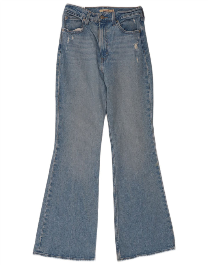Levi's Womens High Rise Flared Jeans W26 L32 Blue Cotton