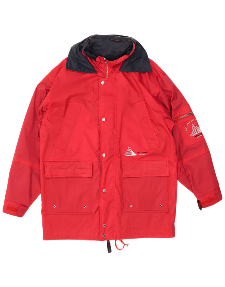 VINTAGE Mens Windbreaker Jacket UK 38 Medium Red Polyamide