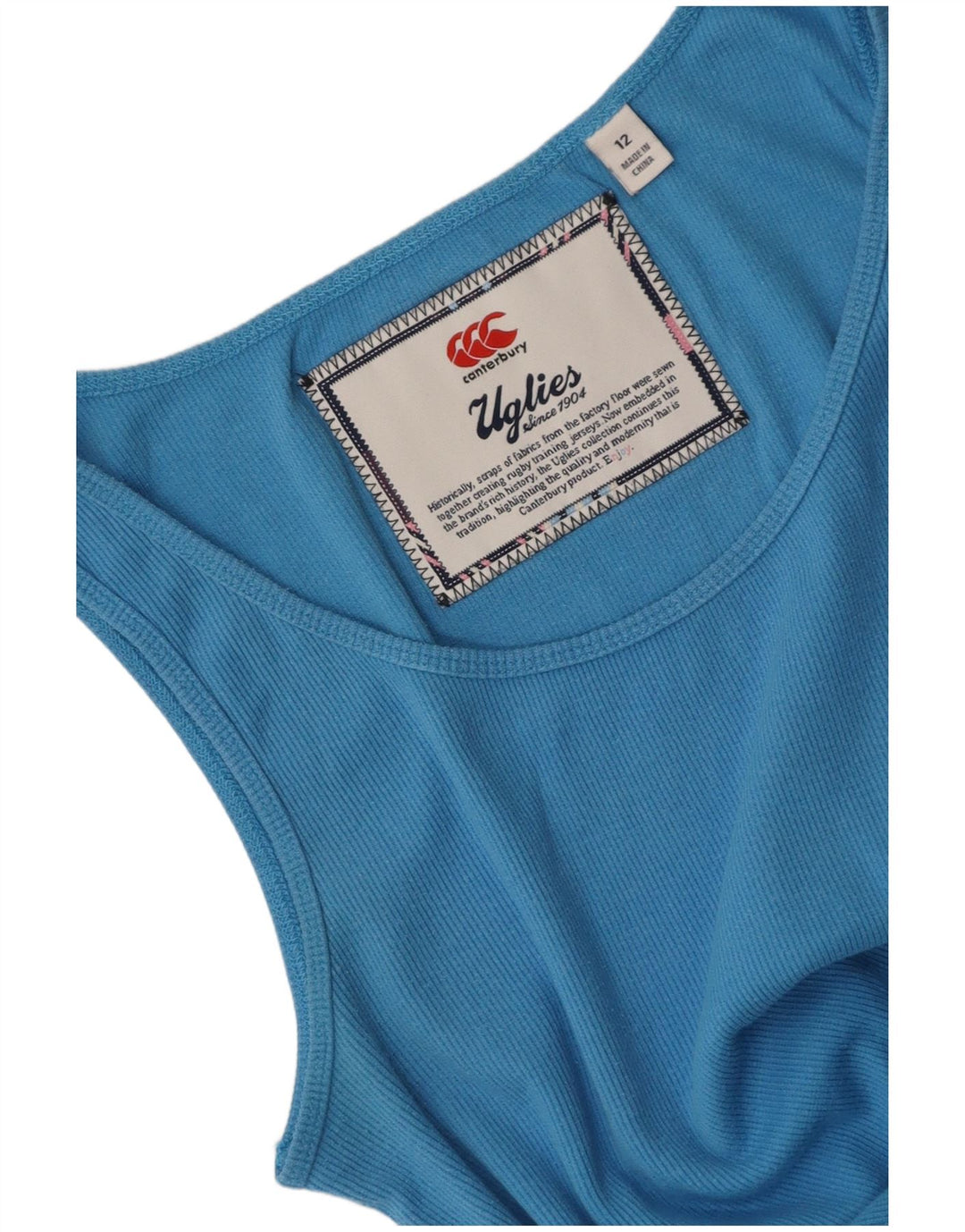 CANTERBURY Womens Vest Top UK 12 Medium Blue