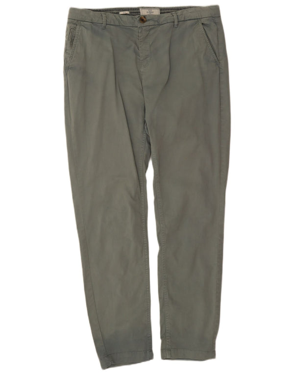 Fat Face Womens Tapered Chino Trousers UK 14 Large W32 L28 Green Cotton