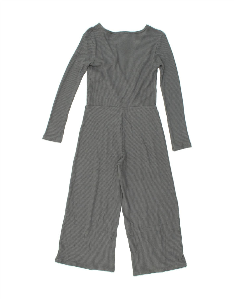 BENETTON Girls Long Sleeve Jumpsuit 8-9 Years Large W24 L20  Grey Viscose | Vintage Benetton | Thrift | Second-Hand Benetton | Used Clothing | Messina Hembry 