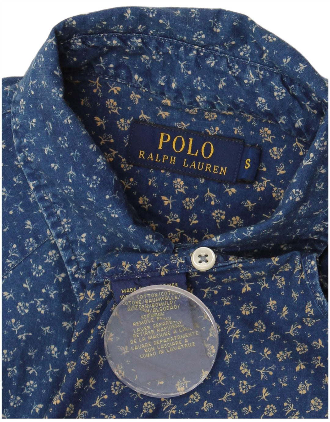 POLO RALPH LAUREN Mens Shirt Small Blue Cotton