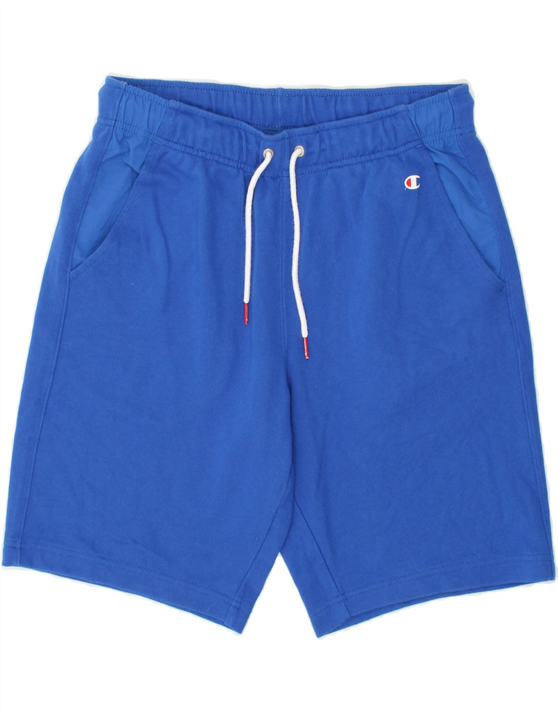 CHAMPION Mens Graphic Sport Shorts Medium Blue Vintage Champion and Second-Hand Champion from Messina Hembry 