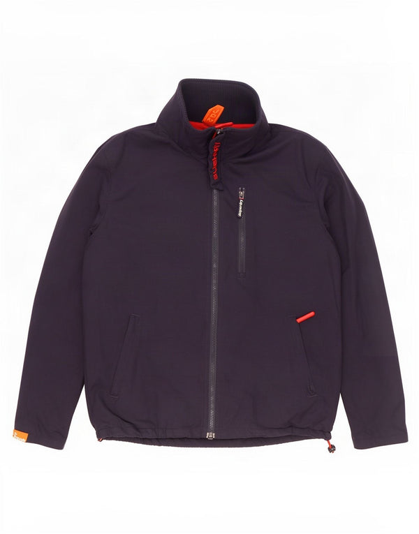 Superdry Mens The Windhiker Rain Jacket UK 40 Large Navy Blue Nylon