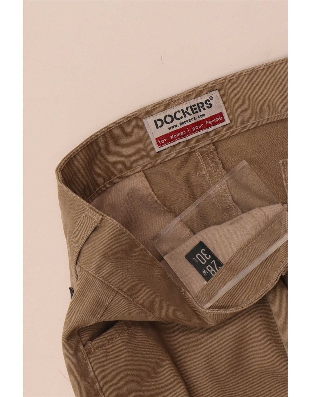 Dockers Mens Straight Casual Trousers W28 L30 Beige