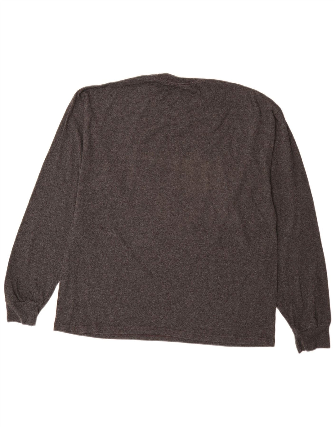 Champion Mens Temple OWLS Graphic Top Long Sleeve Large Grey Cotton