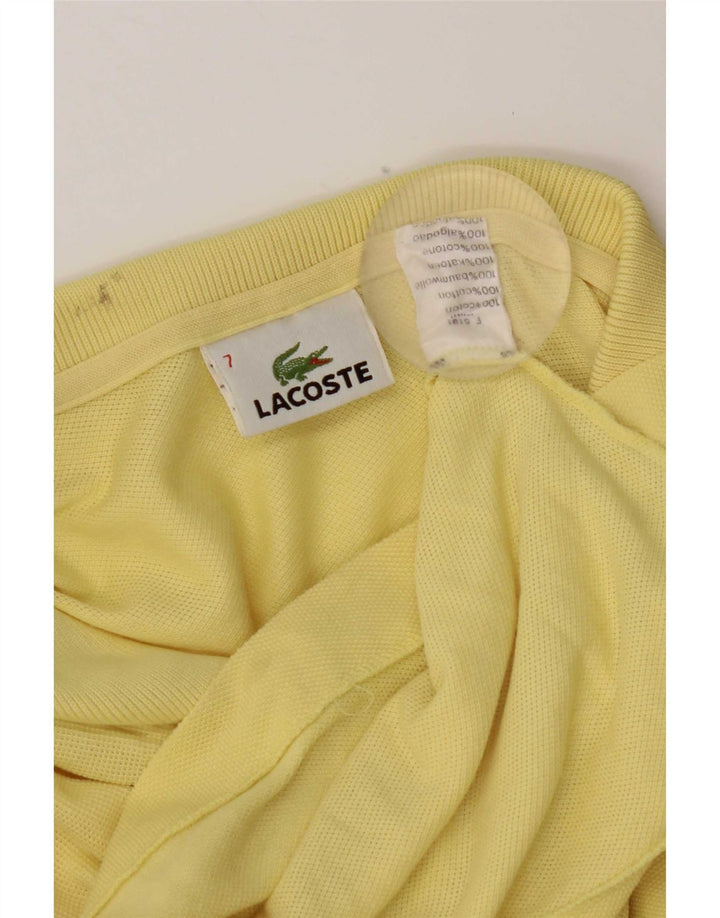 Lacoste Mens Polo Shirt Size 7 2XL Yellow Cotton