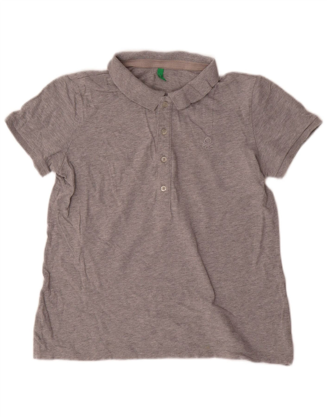Benetton Mens Polo Shirt UK 14 Medium Grey