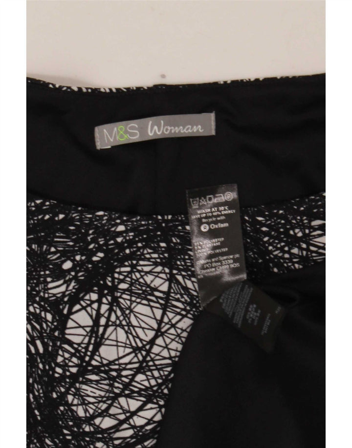 Marks & Spencer Womens Abstract Pattern Sheath Dress UK 20 2XL Black