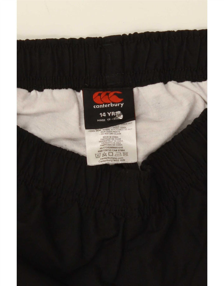 Canterbury Boys Graphic Tracksuit Trousers 13-14 Years Black Polyester