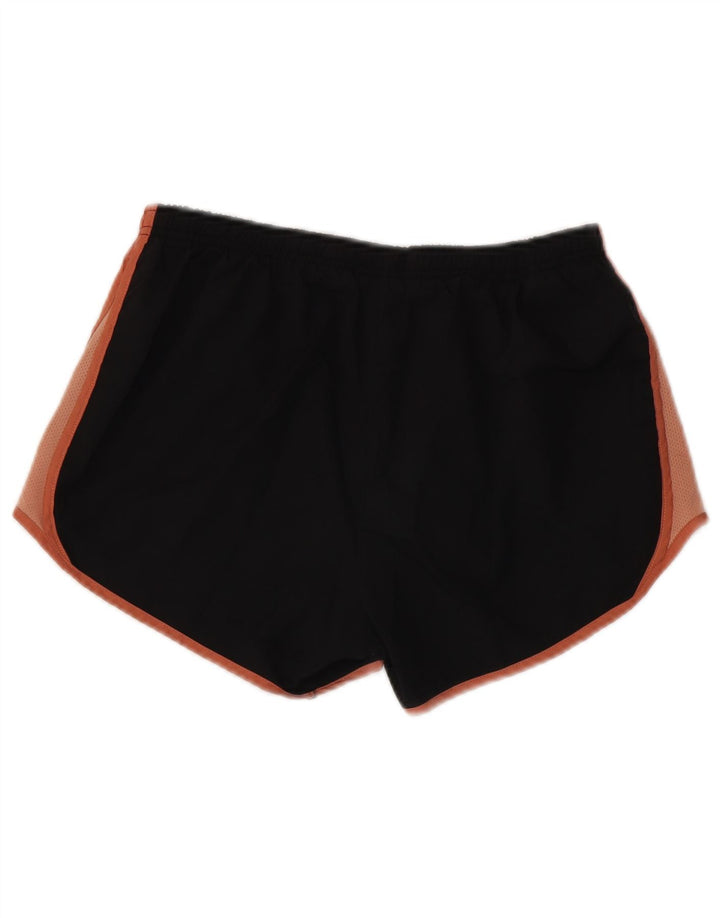 NIKE Womens Dri Fit Sport Shorts UK 12 Medium Black Colourblock