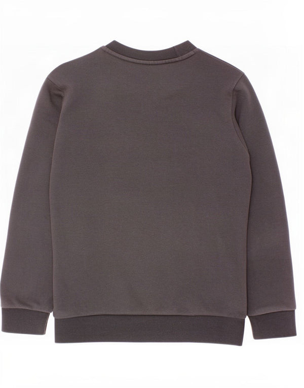 Adidas Boys Graphic Sweatshirt Jumper 7-8 Years Black Cotton