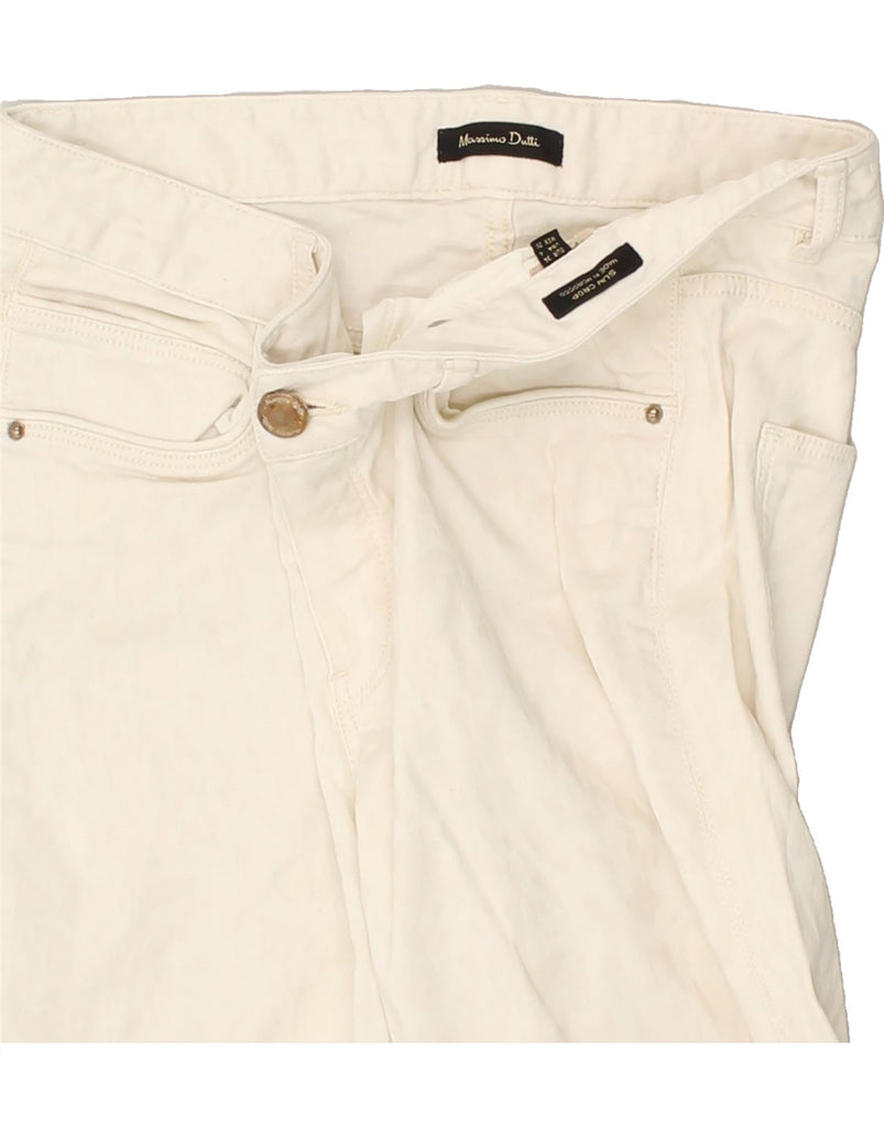 MASSIMO DUTTI Womens Slim Cropped Trousers EU 36 XS W26 L25 White | Vintage Massimo Dutti | Thrift | Second-Hand Massimo Dutti | Used Clothing | Messina Hembry 