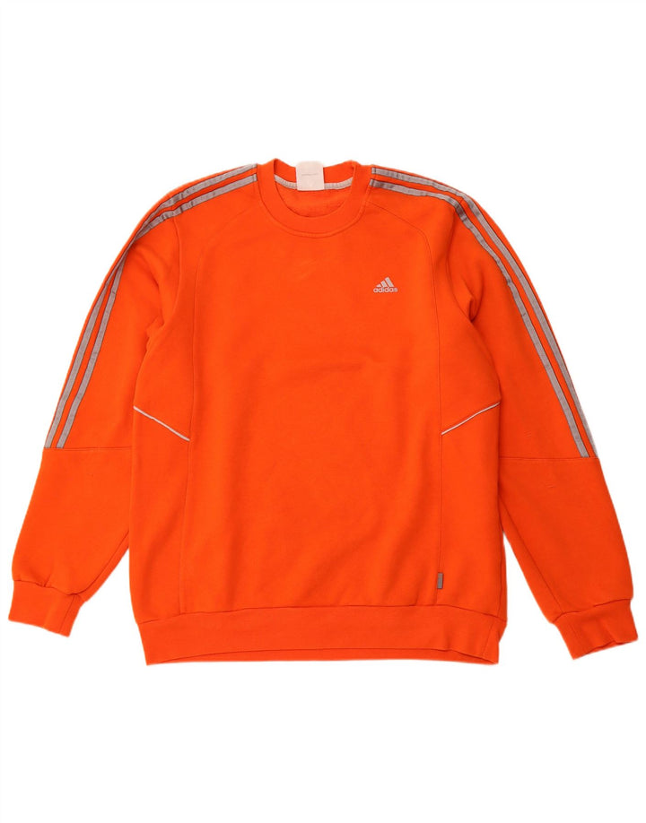 ADIDAS Mens Sweatshirt Jumper Medium Orange Cotton
