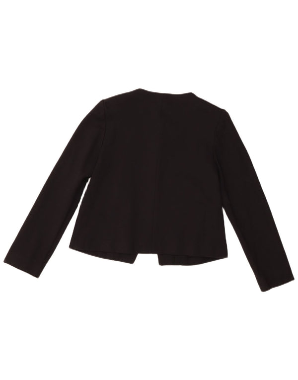 Whistles Womens Crop 3 Button Blazer Jacket UK 10 Small Black Viscose