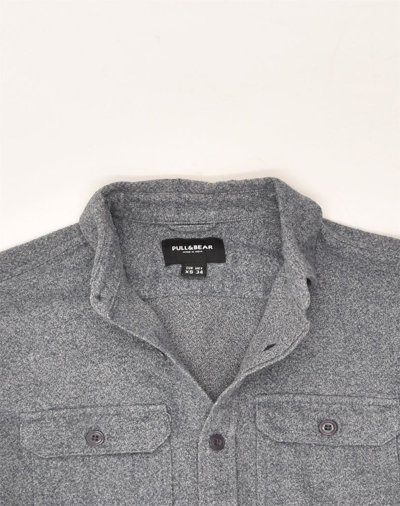 PULL & BEAR Mens Shirt XS Grey Flecked Cotton | Vintage Pull & Bear | Thrift | Second-Hand Pull & Bear | Used Clothing | Messina Hembry 