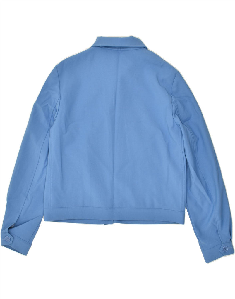 BENETTON Womens Bomber Jacket UK 14 Medium Blue Polyester | Vintage Benetton | Thrift | Second-Hand Benetton | Used Clothing | Messina Hembry 