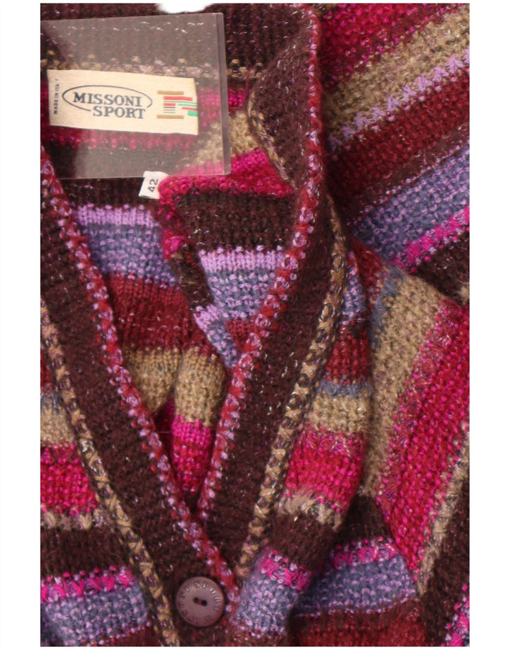 Missoni Sport Womens Cardigan Sweater IT 42 Medium Multicoloured Striped