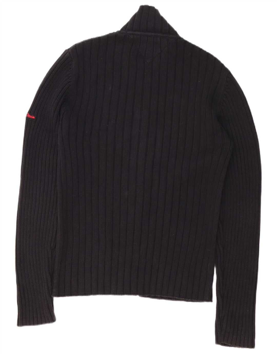 Tommy Hilfiger Mens Cardigan Sweater XL Black Cotton