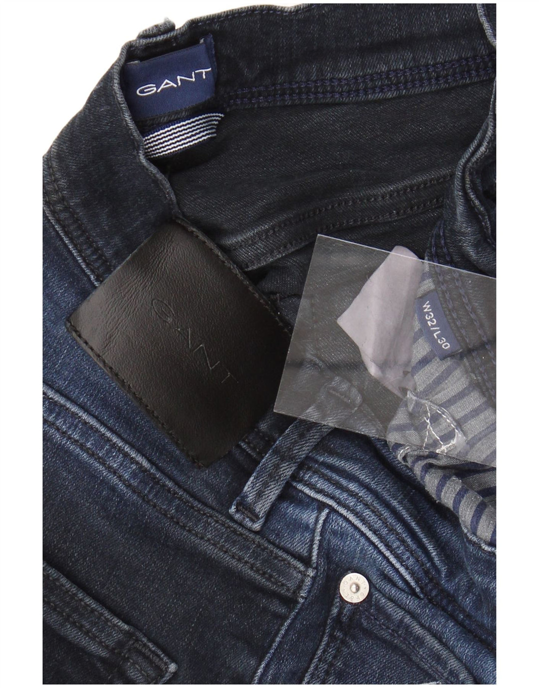 GANT Mens Slim Jeans W32 L30 Navy Blue Cotton