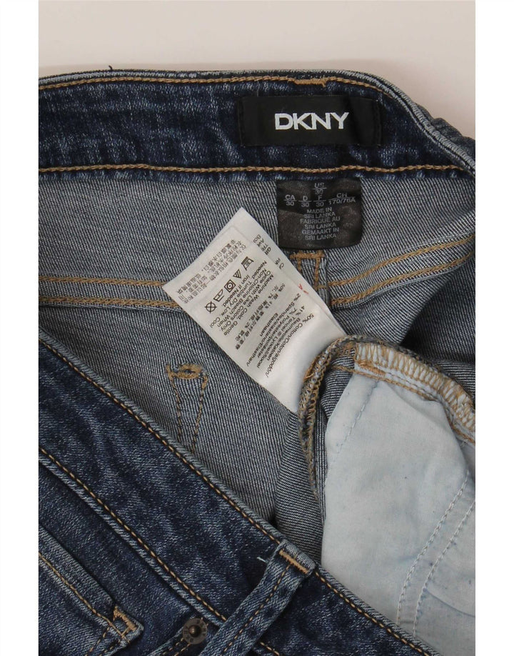 Dkny Womens Slim Jeans W30 L27 Blue Cotton
