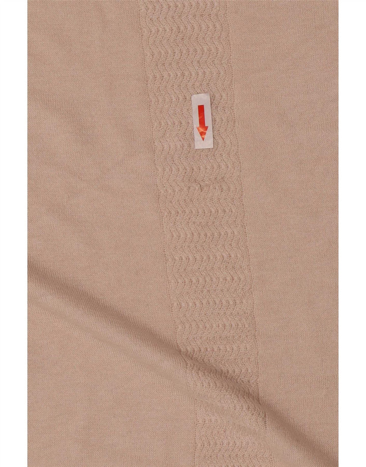 Jigsaw Womens Oversized Boat Neck Jumper Sweater UK 10 Small Beige Viscose