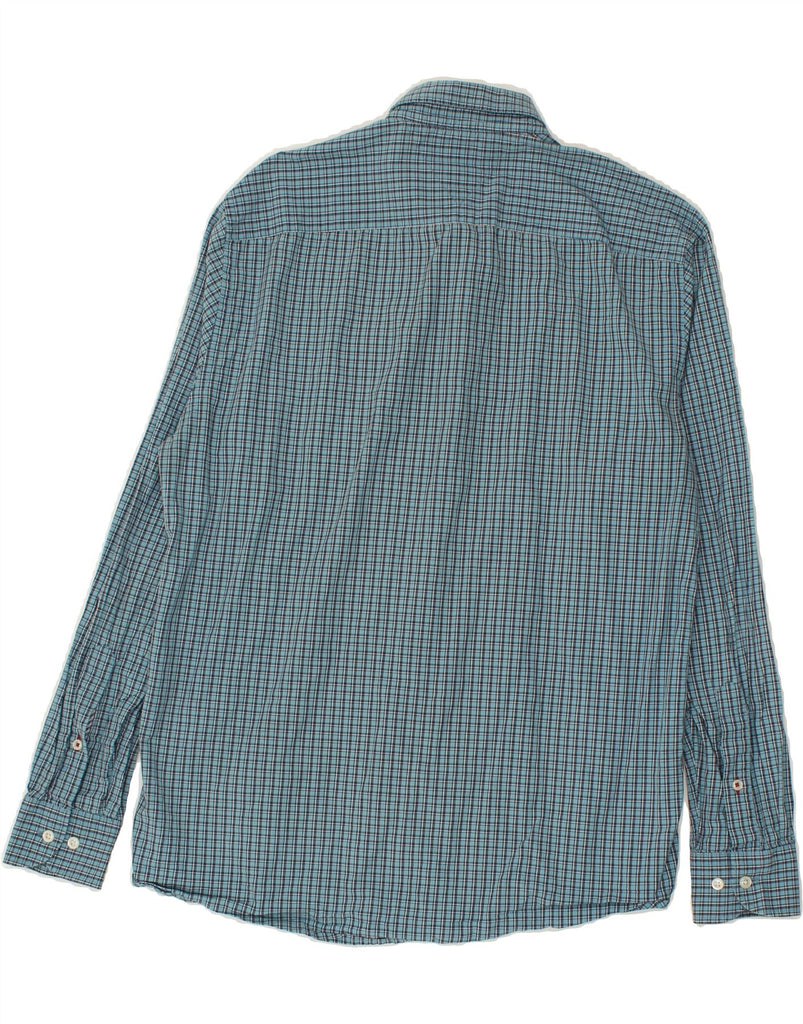 TOMMY HILFIGER Mens Shirt Medium Blue Check Cotton | Vintage Tommy Hilfiger | Thrift | Second-Hand Tommy Hilfiger | Used Clothing | Messina Hembry 