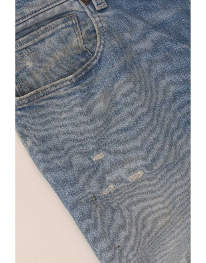 G-Star Mens 3301 Distressed Slim Jeans W34 L34 Blue Cotton