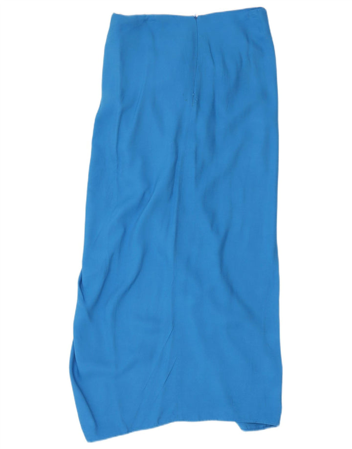 Zara Womens Midi Straight Skirt Medium W30 Blue