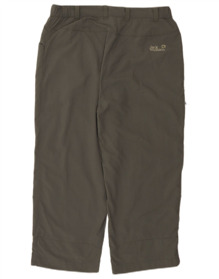Jack Wolfskin Womens Cargo Cropped Trousers W32 L23 Khaki Polyamide