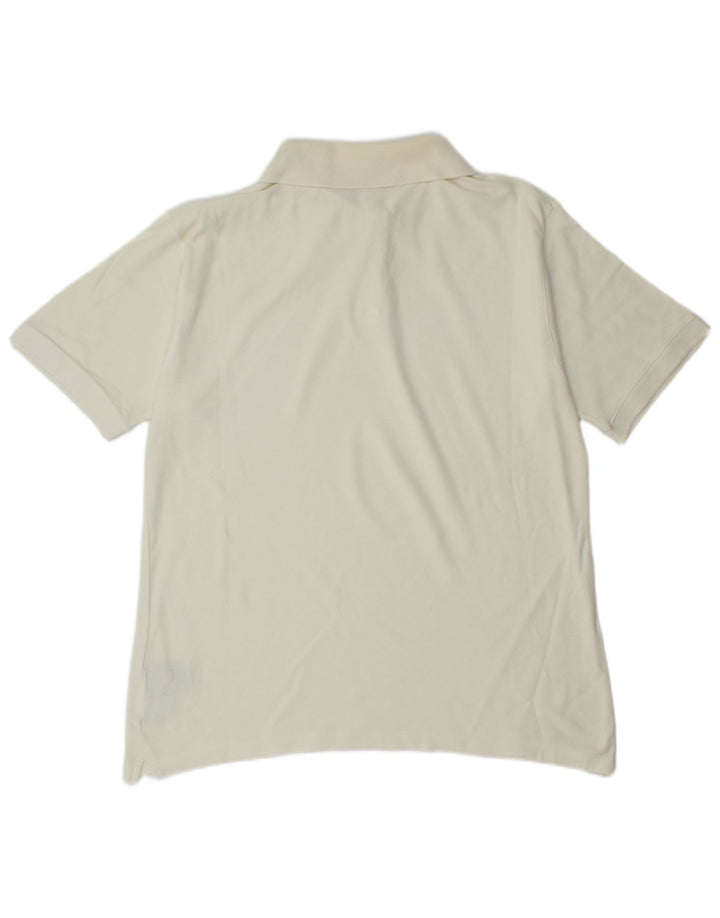 Diadora Mens Polo Shirt Large Off White Cotton