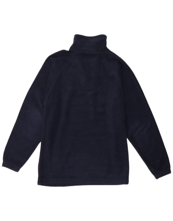 Kappa Mens Zip Neck Fleece Jumper Small Navy Blue Polyester