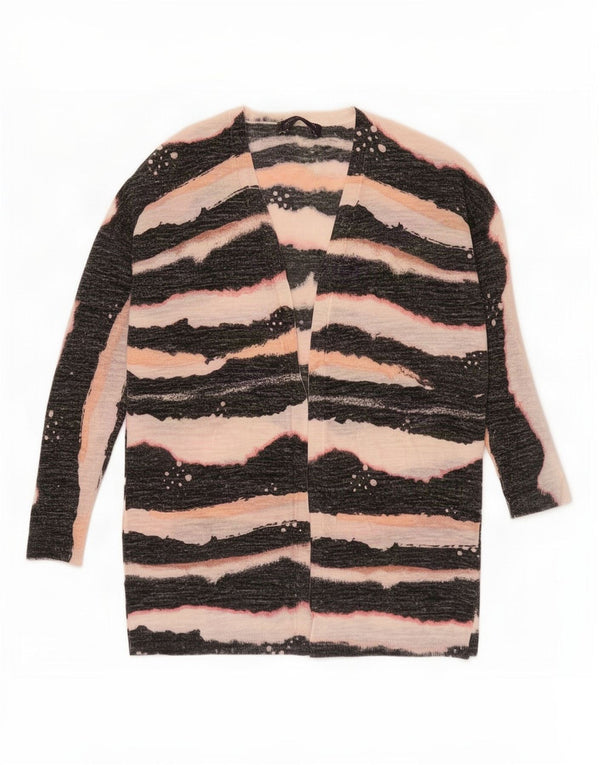Marks & Spencer Womens Longline Cardigan Sweater UK 10 Small Black