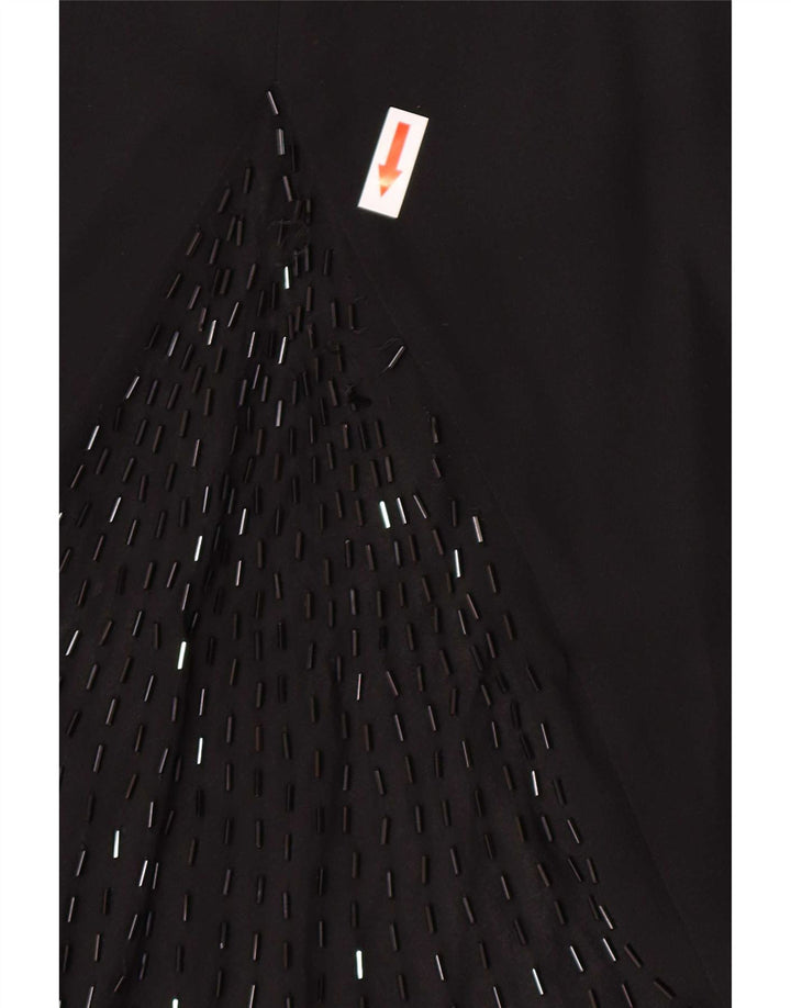 Luisa Spagnoli Womens Flared Skirt IT 44 Medium W32 Black Silk