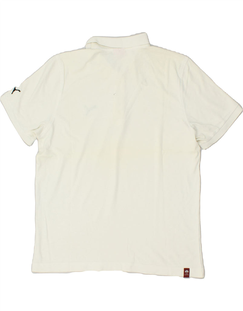 PUMA Mens Polo Shirt Large Off White Vintage Puma and Second-Hand Puma from Messina Hembry 