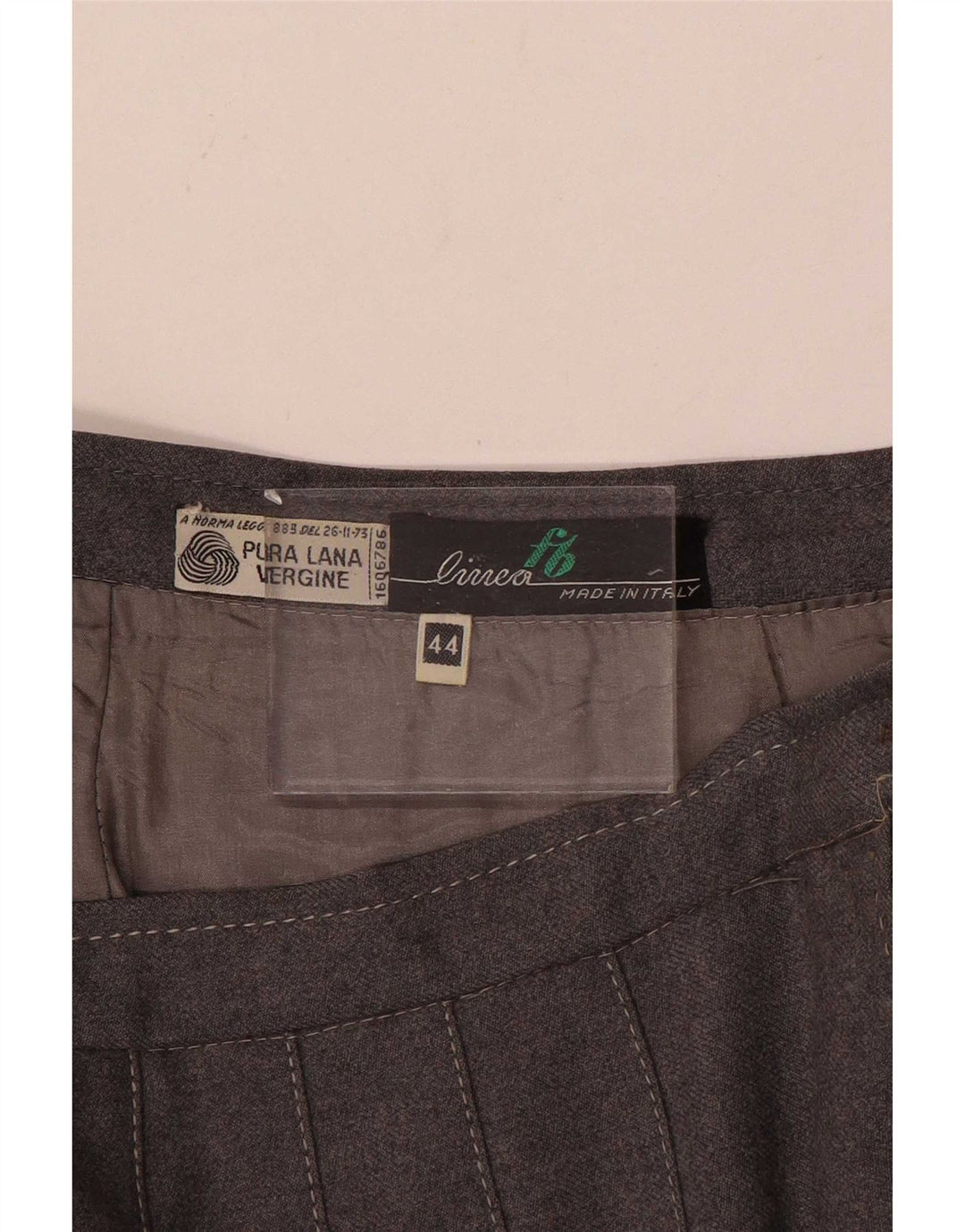 Vintage Womens Pleated Skirt IT 44 Medium W28 Grey Wool