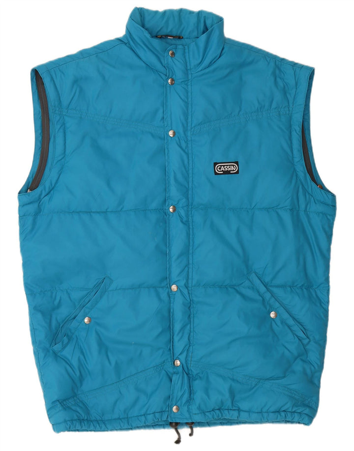 Cassin Mens Padded Gilet UK 40 Large Blue Polyamide