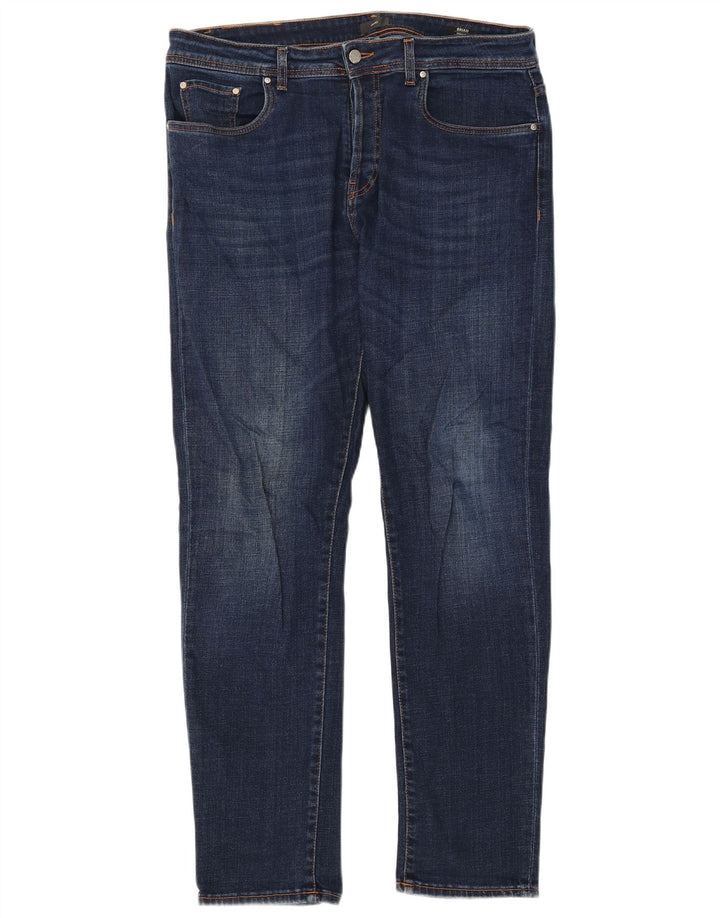 LIU JO Mens Regular Fit Straight Jeans W38 L32 Blue Cotton