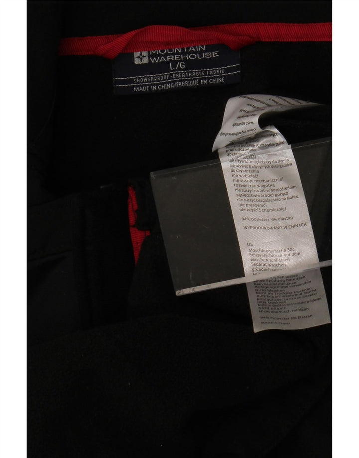 MOUNTAIN WAREHOUSE Mens Hooded Windbreaker Jacket UK 40 Large Black