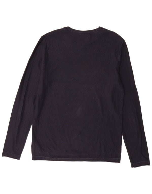 Jack & Jones Mens Crew Neck Jumper Sweater Large Navy Blue