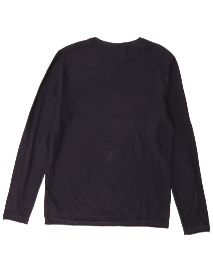 Jack & Jones Mens Crew Neck Jumper Sweater Large Navy Blue