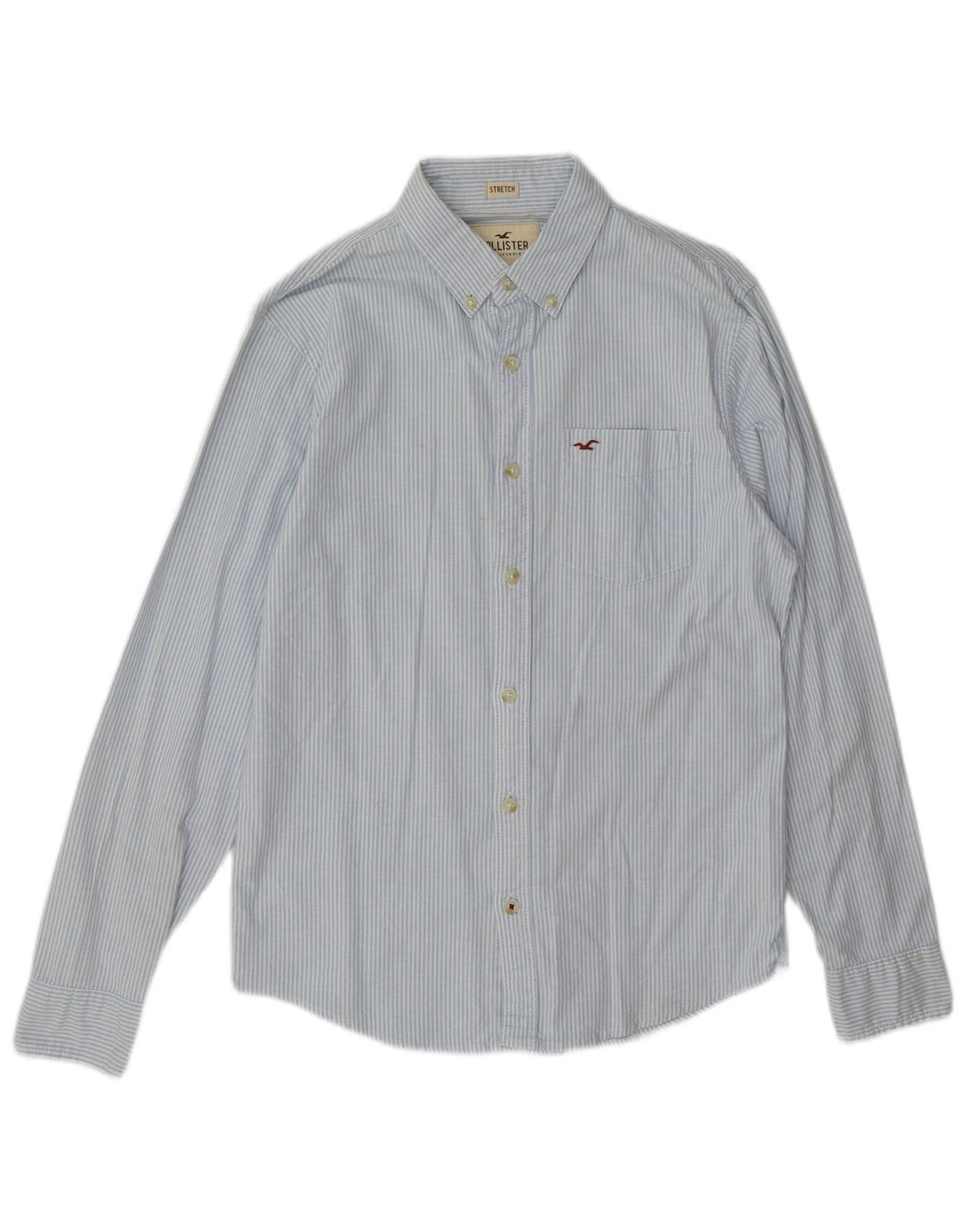 Hollister Mens Shirt Small Blue Pinstripe Cotton