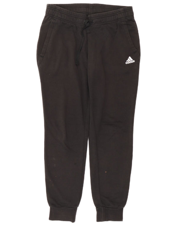 Adidas Womens Tracksuit Trousers Joggers UK 8/10 Small Black Cotton