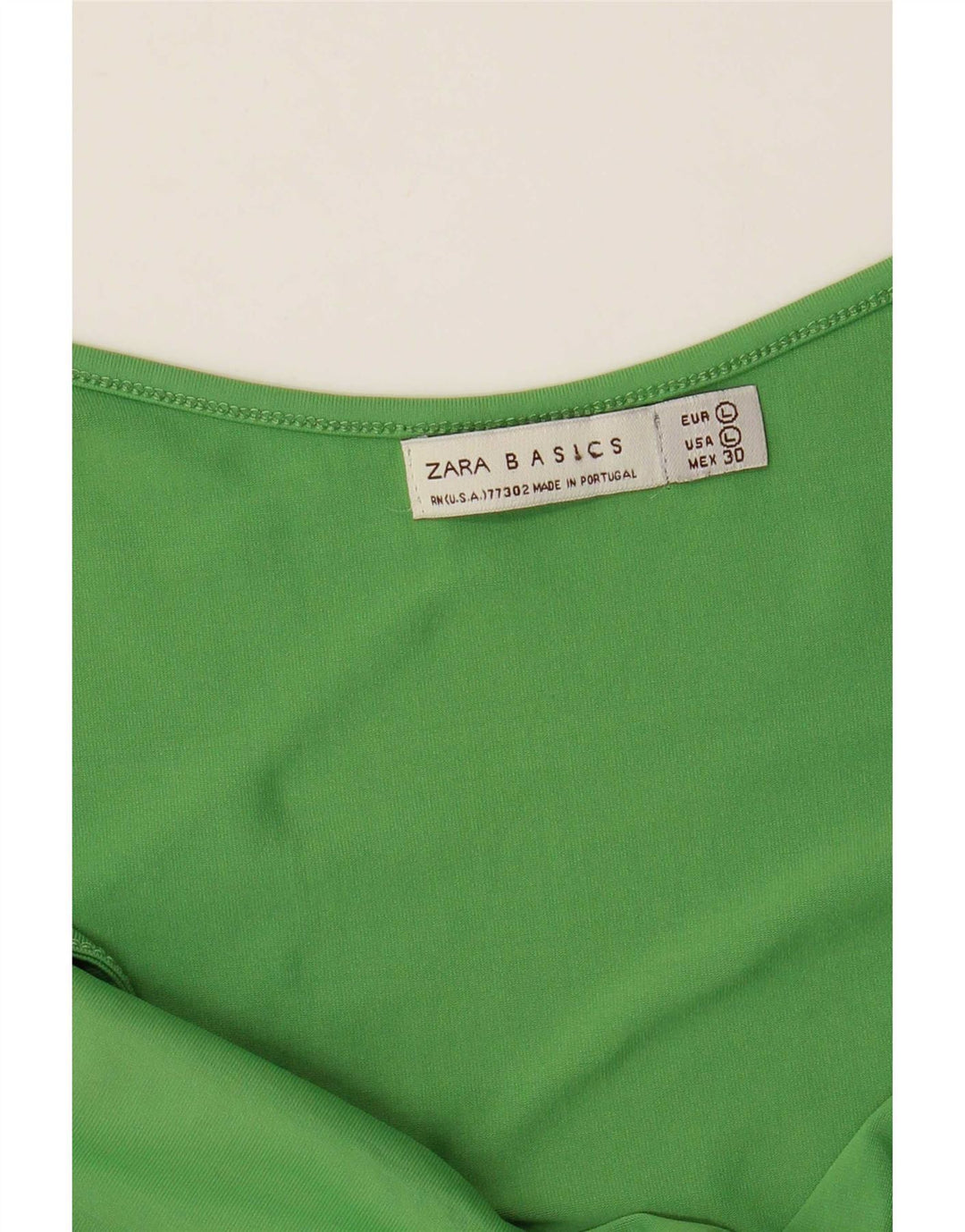 Zara Womens Crop Cami Top UK 14 Large Green